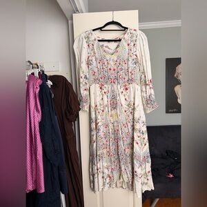 Lucky Brand Multicolor Floral Long Sleeve Dress